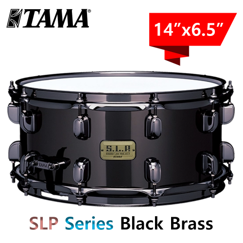 TAMA SLP 시리즈 블랙 브라스 스네어 드럼 대신악기