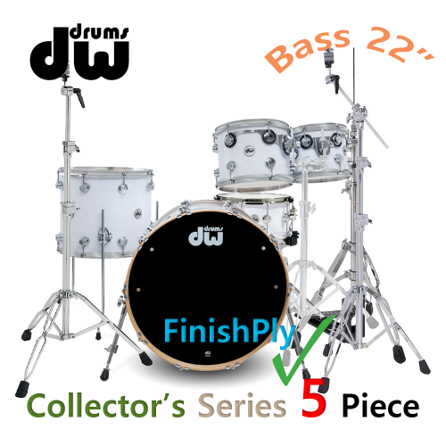 DW 콜렉터 시리즈 피니쉬 플라이 5기통 세트 Gloss White  대신악기