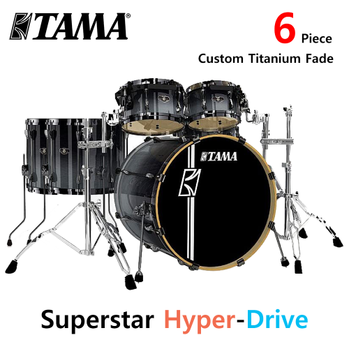TAMA 수퍼스타 하이퍼드라이브 6기통 커스텀 쉘팩 티타늄 페이드 베이스 울트라 딥 대신악기