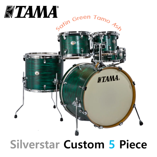 TAMA 실버스타 커스텀 한정판 5기통 쉘팩 사틴 그린 타모 애쉬 대신악기